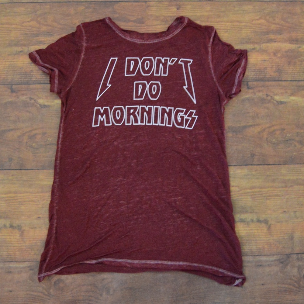 Sheer vintage inspired cold ruch tee